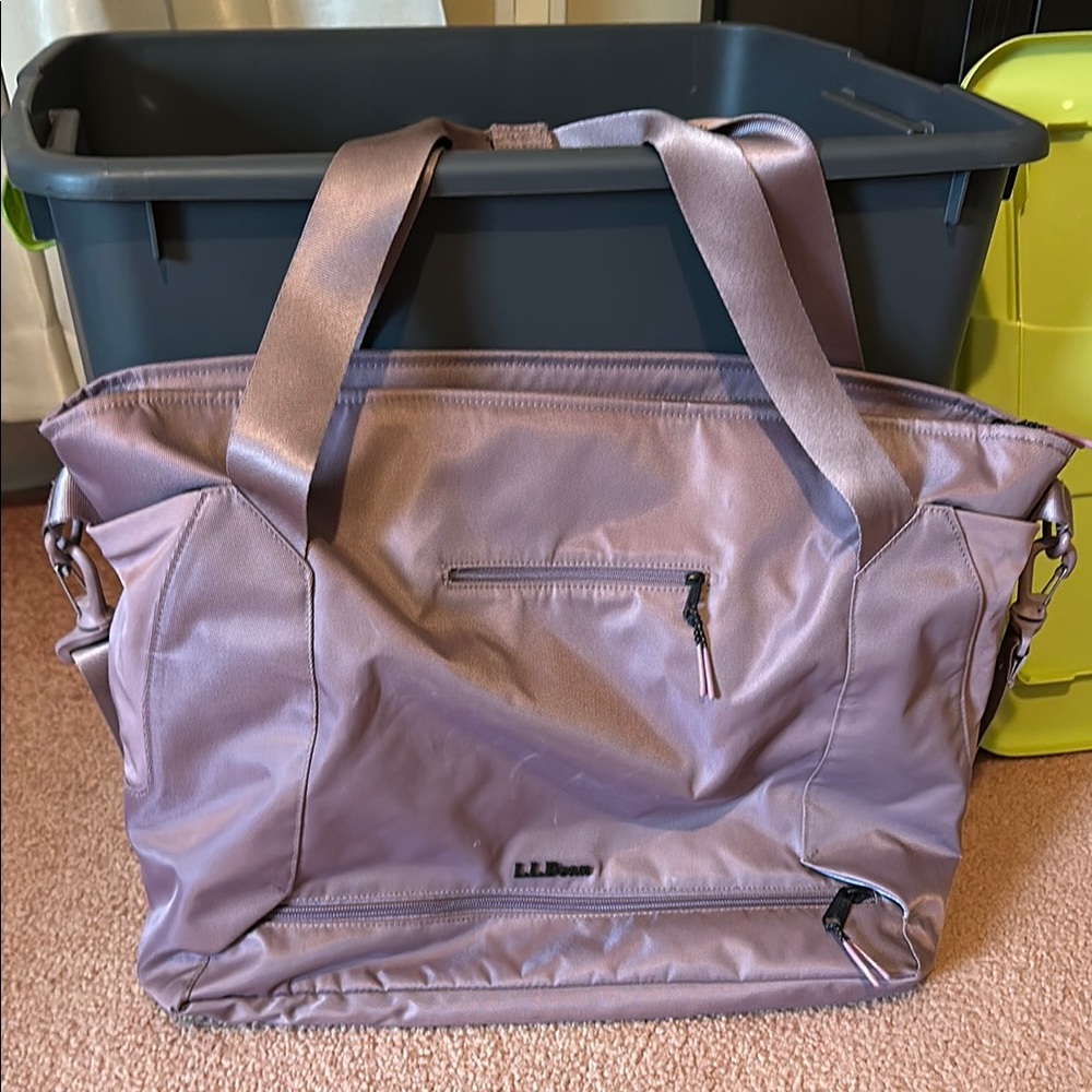 LL Bean Purple Tote Bag